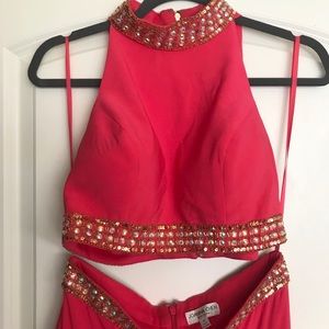 Two piece Prom/Homecoming crop top dress